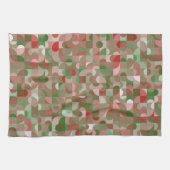 Groovy Boho Mod Retro Geometric Christmas Geschirrtuch (Horizontal)
