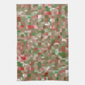 Groovy Boho Mod Retro Geometric Christmas Geschirrtuch (Vertikal)
