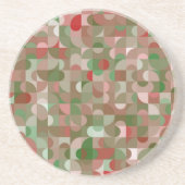 Groovy Boho Mod Retro Geometric Christmas Getränkeuntersetzer (Vorne)