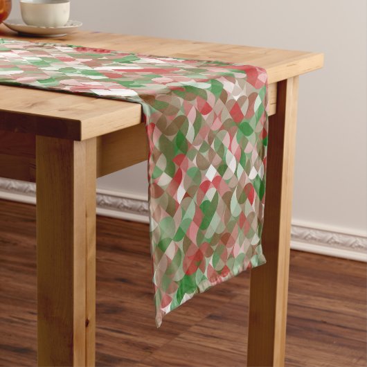Groovy Boho Mod Retro Geometric Christmas Großer Tischläufer (Beispiel)