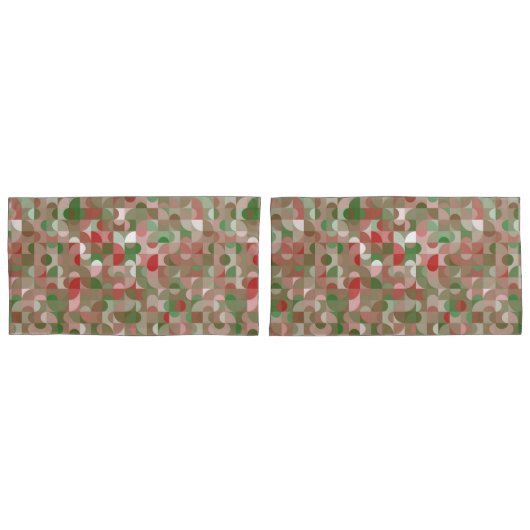Groovy Boho Mod Retro Geometric Christmas Kissenbezug (Vorderseite-Set)