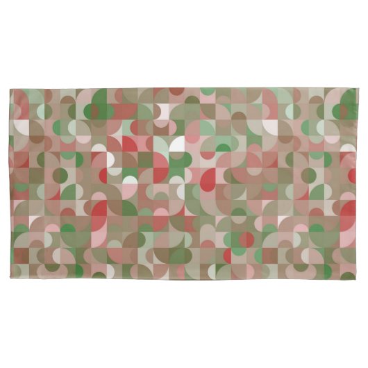 Groovy Boho Mod Retro Geometric Christmas Kissenbezug (Vorderseite-Links)