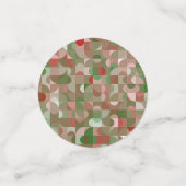 Groovy Boho Mod Retro Geometric Christmas Konfetti (Klein Vorderseite)
