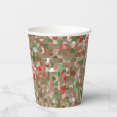 Groovy Boho Mod Retro Geometric Christmas Pappbecher (Rückseite)