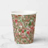 Groovy Boho Mod Retro Geometric Christmas Pappbecher (Links)