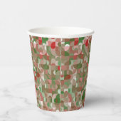Groovy Boho Mod Retro Geometric Christmas Pappbecher (Rechts)