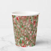 Groovy Boho Mod Retro Geometric Christmas Pappbecher (Vorderseite)