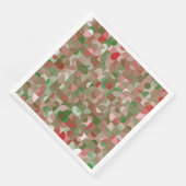 Groovy Boho Mod Retro Geometric Christmas Serviette (Ecke)