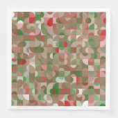 Groovy Boho Mod Retro Geometric Christmas Serviette (Vorderseite)