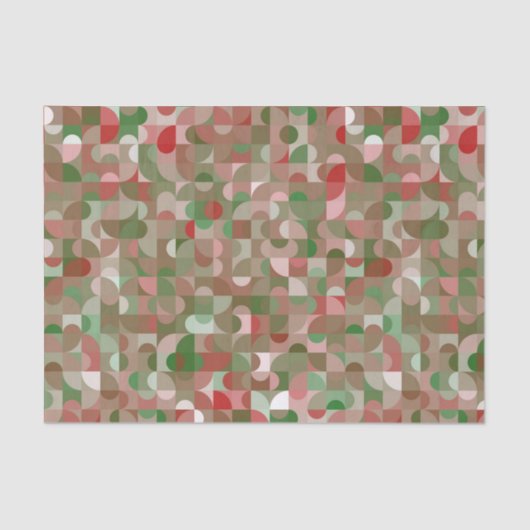 Groovy Boho Mod Retro Geometric Christmas Tissue P Seidenpapier (Vorderseite)