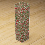 Groovy Boho Mod Retro Geometric Christmas Weinkast Weinbox<br><div class="desc">Diese trendige,  moderne böhmische,  geometrisch rote und grüne abstrakte Weihnachtskunst wurde mit Mosaik Art Labrador gemacht</div>