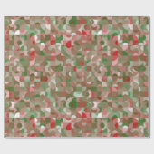 Groovy Boho Mod Retro Geometric Christmas Wrapping Geschenkpapier (Flach)