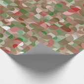 Groovy Boho Mod Retro Geometric Christmas Wrapping Geschenkpapier (Ecke)