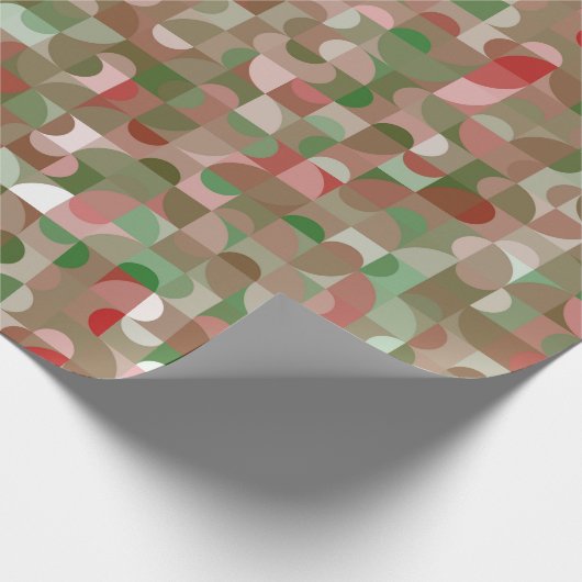 Groovy Boho Mod Retro Geometric Christmas Wrapping Geschenkpapier (Ecke)