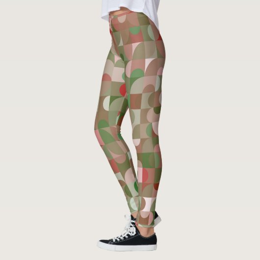 Groovy Boho Mod Retro Geometric WeihnachtsLeggings Leggings (Links)