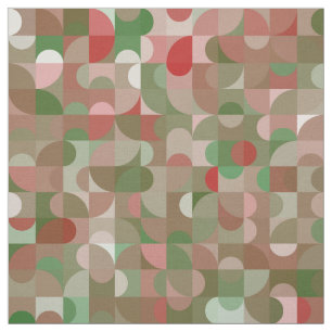 Groovy Boho Mod Retro Geometrisches Weihnachten Stoff