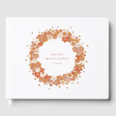 Groovy Boho Orange Brautparty Custom Gästebuch (Vorderseite)