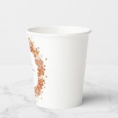 Groovy Boho Orange Brautparty Custom Pappbecher (Links)