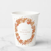 Groovy Boho Orange Brautparty Custom Pappbecher (Vorderseite)