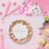 Groovy Boho Orange Brautparty Custom Pappteller (Party)