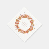 Groovy Boho Orange Brautparty Custom Serviette (Ecke)