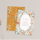 Groovy Boho Orange Wildblume Neue Adresse Ankündigung