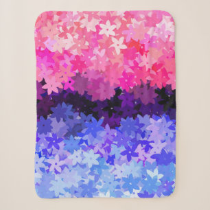 Groovy Boho Quirk Retro Floral Omnisexuelle Pride Sherpadecke