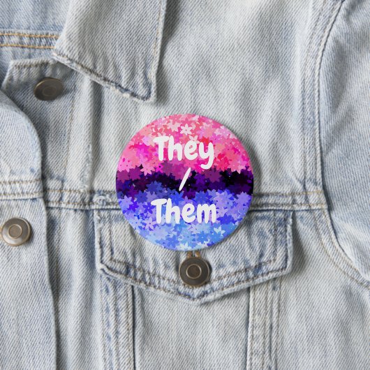 Groovy Boho Quirky Retro Floral Allesexual Prix Button (Beispiel)