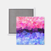 Groovy Boho Quirky Retro Floral Allesexual Prix Magnet (Vorderseite/Rückseite)