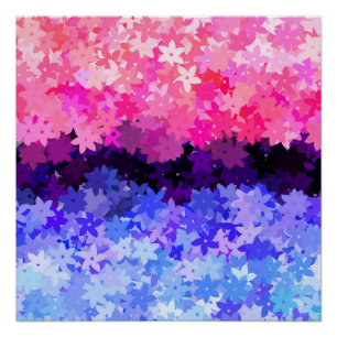 Groovy Boho Quirky Retro Floral Allesexual Prix Poster