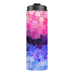 Groovy Boho Quirky Retro Floral Omnisexuelle Stolz Thermosbecher