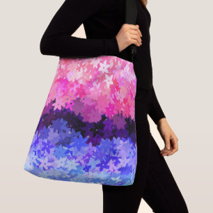 Groovy Boho Quirky Retro Floral Omnisexuelle Stolz Tragetaschen Mit Langen Trägern