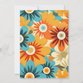 Groovy Boho Retro Brautparty Einladung (Rückseite)