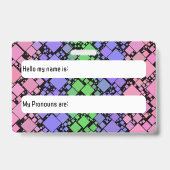 Groovy Boho Retro Mod Geometric Trigender Pride Ausweis (Rückseite)
