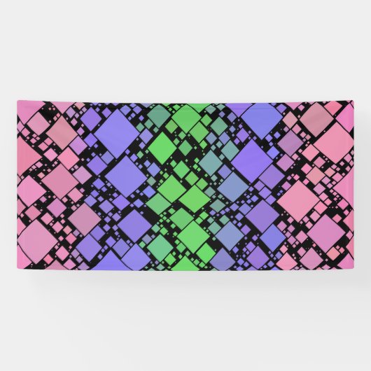 Groovy Boho Retro Mod Geometric Trigender Pride Banner (Horizontal)