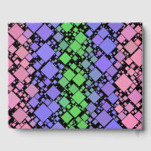 Groovy Boho Retro Mod Geometric Trigender Pride Gästebuch (Rückseite)