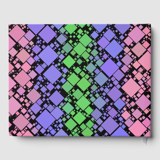 Groovy Boho Retro Mod Geometric Trigender Pride Gästebuch (Rückseite)