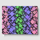 Groovy Boho Retro Mod Geometric Trigender Pride Gästebuch (Vorderseite)