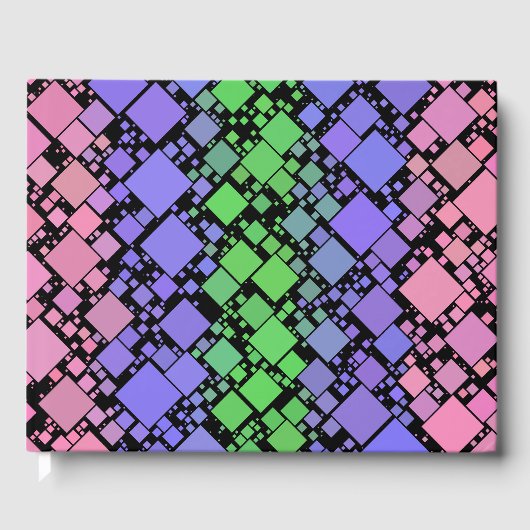 Groovy Boho Retro Mod Geometric Trigender Pride Gästebuch (Vorderseite)