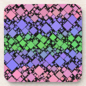 Groovy Boho Retro Mod Geometric Trigender Pride Getränkeuntersetzer (Vorderseite)