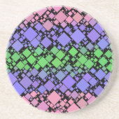 Groovy Boho Retro Mod Geometric Trigender Pride Getränkeuntersetzer (Vorne)