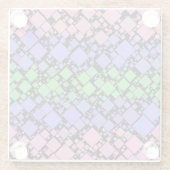 Groovy Boho Retro Mod Geometric Trigender Pride Glasuntersetzer (Rückseite)