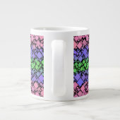 Groovy Boho Retro Mod Geometric Trigender Pride Jumbo-Tasse (Rückseite)