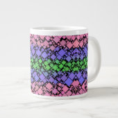 Groovy Boho Retro Mod Geometric Trigender Pride Jumbo-Tasse (Vorderseite Rechts)