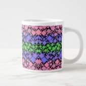 Groovy Boho Retro Mod Geometric Trigender Pride Jumbo-Tasse (Rechts)