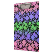 Groovy Boho Retro Mod Geometric Trigender Pride Klemmbrett (Links)