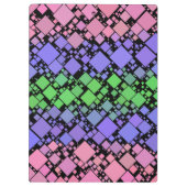 Groovy Boho Retro Mod Geometric Trigender Pride Klemmbrett (Rückseite)