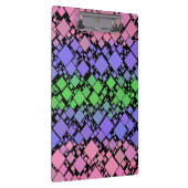 Groovy Boho Retro Mod Geometric Trigender Pride Klemmbrett (Rechts)