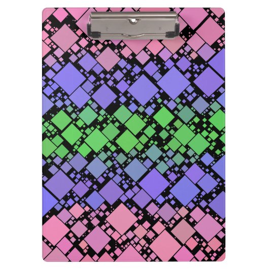 Groovy Boho Retro Mod Geometric Trigender Pride Klemmbrett (Vorderseite)
