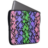 Groovy Boho Retro Mod Geometric Trigender Pride Laptopschutzhülle (Vorne Rechts)
